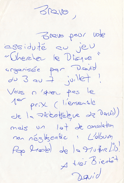 billet Thierry David